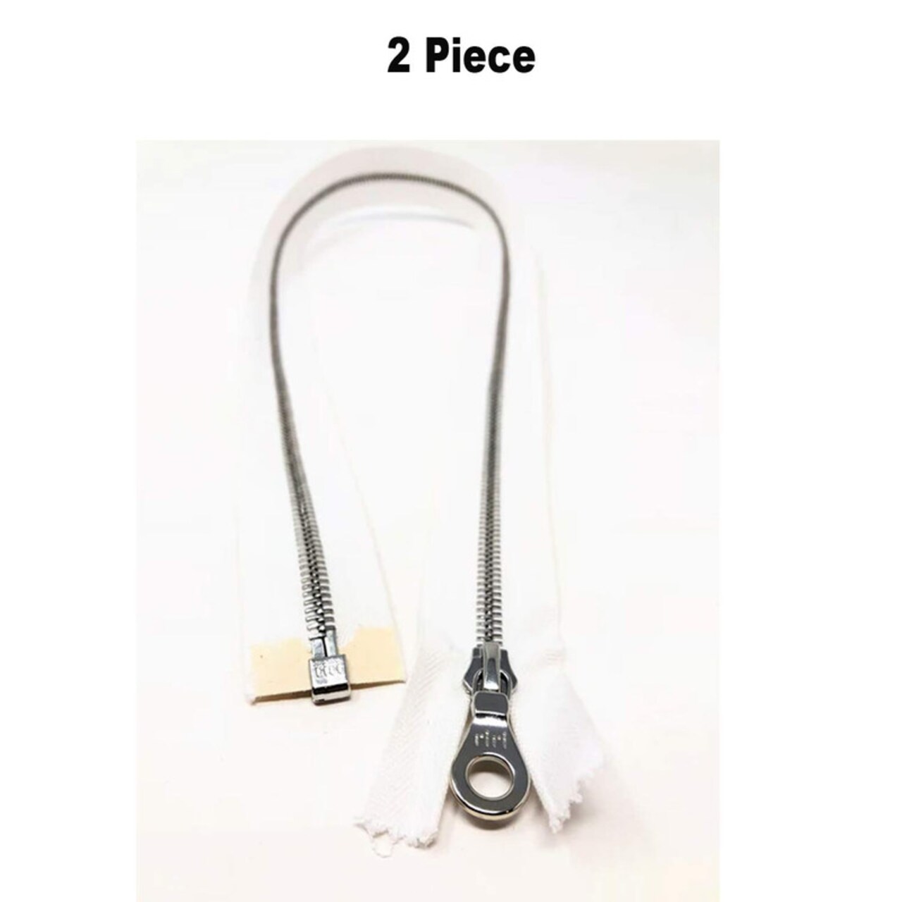 Riri Zipper – White 6MM Silver Finish Separating Jacket Zipper